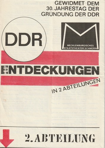 Programmheft ddr entdeckungen - programmheft,
