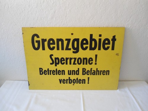 Originales altes grenzschild - originales,