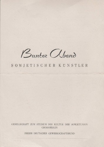 Theaterzettel bunter abend - bunter,