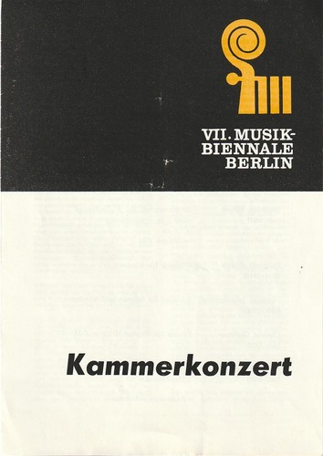 Programmheft kammerkonzert - programmheft,